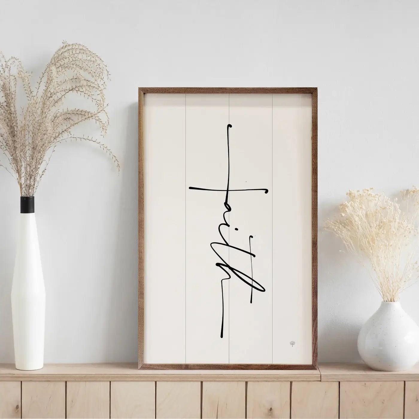 Faith Cross White Wall Art