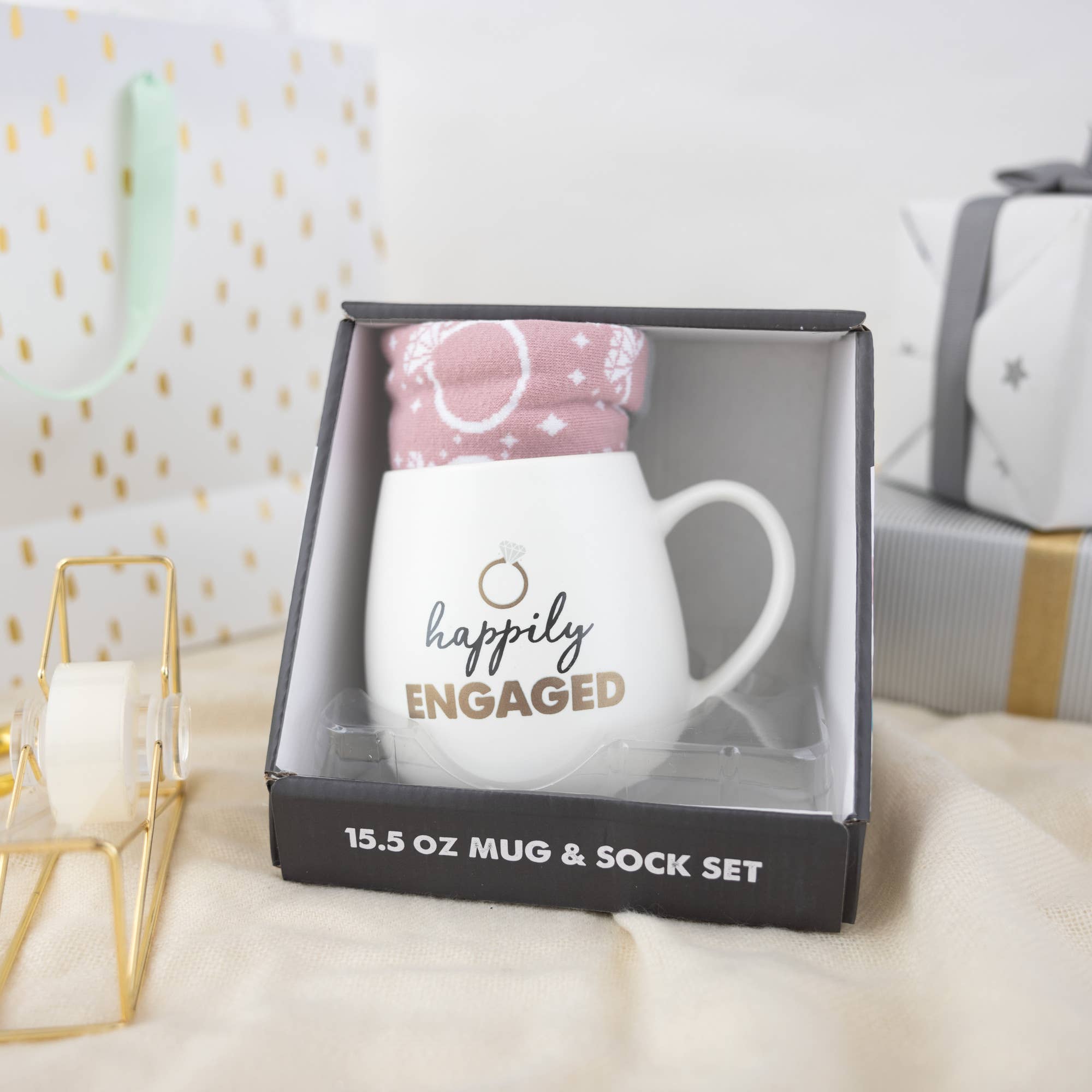 Happily Engaged Mug and Sock Set