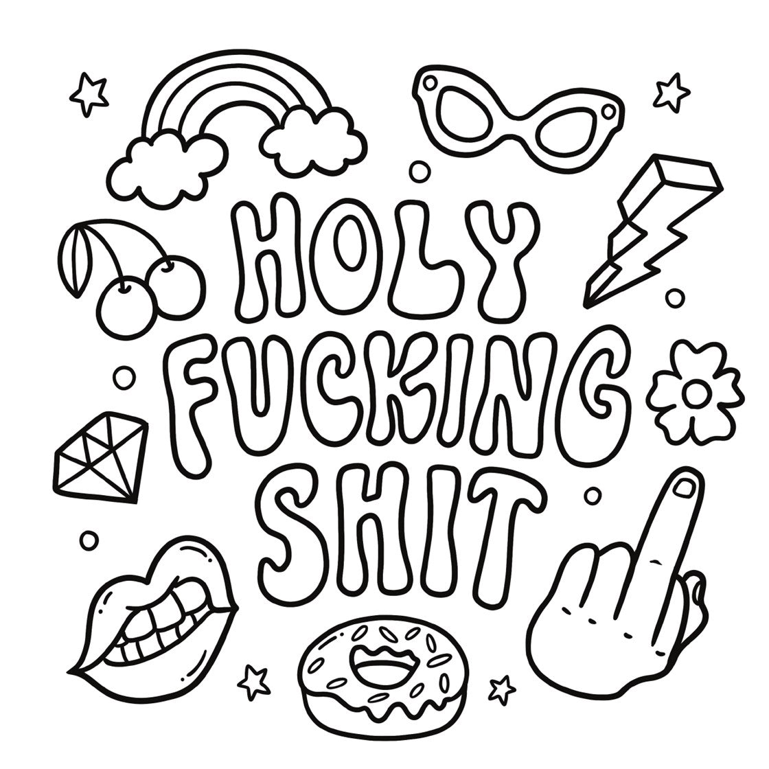 Swear Word: Bold & Easy Coloring Book | Funny Adult Coloring Book
