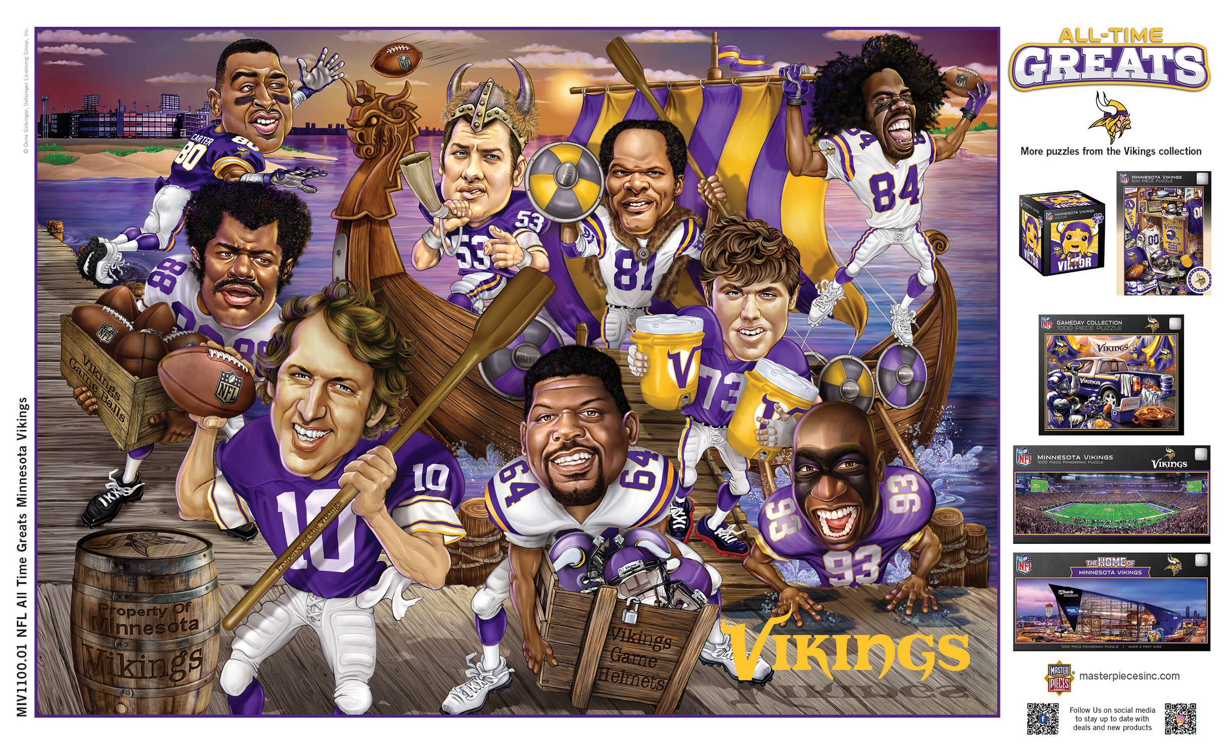 Minnesota Vikings - All Time Greats 500 Piece Puzzle