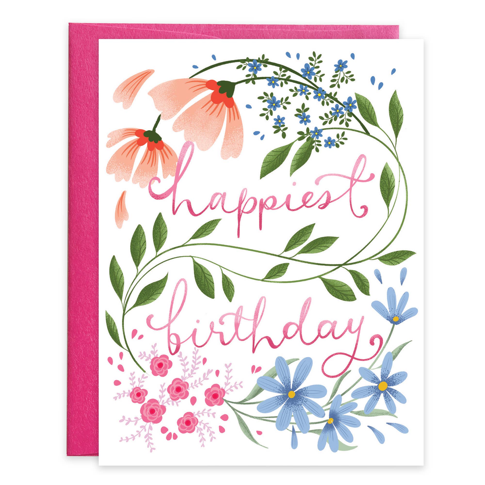Birthday Greeting Card - Flowery