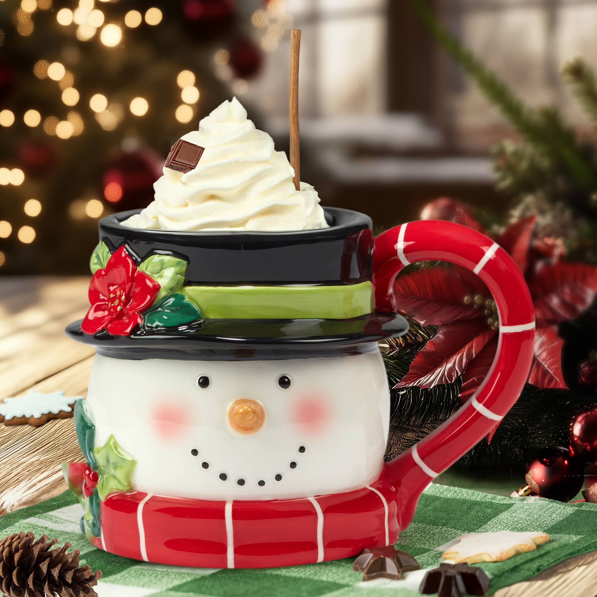 Holiday Magic Christmas Snowman 3-D Mug 18 oz.