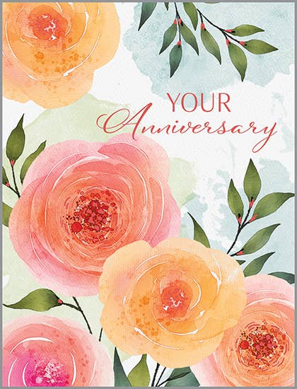 Anniversary Card - Big Blooms