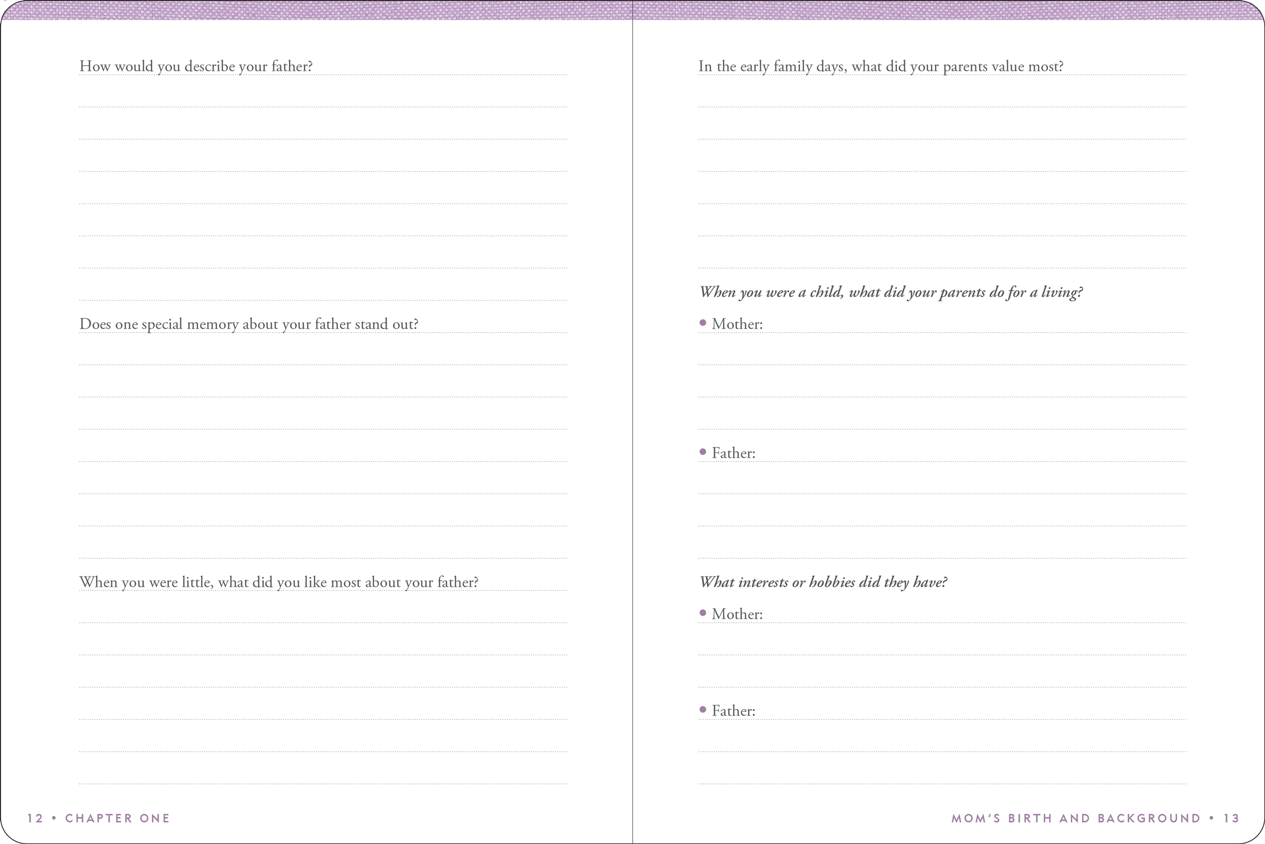 Mom's Story Memory Journal