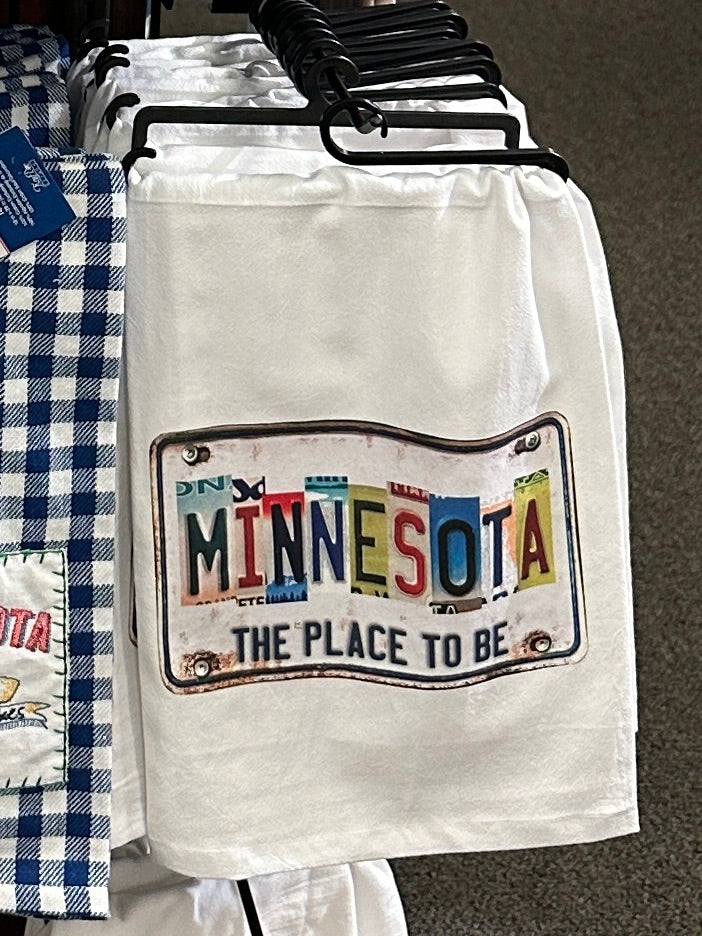 Kitchen Towel - License Plate Minnesota The Place to Be