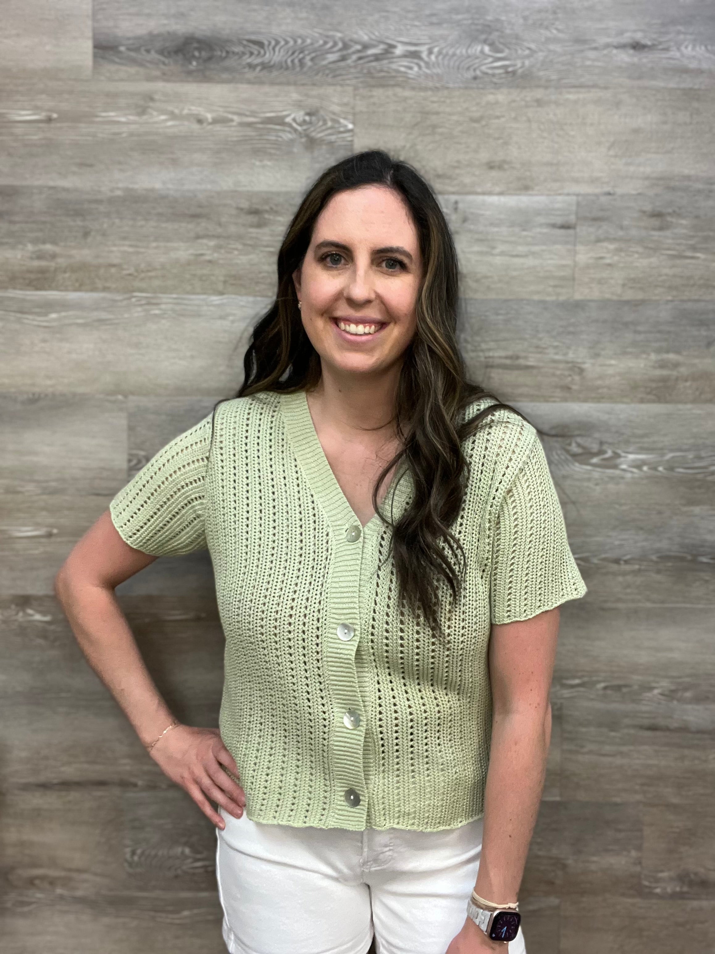 V-Neck Button Down Top FINAL SALE