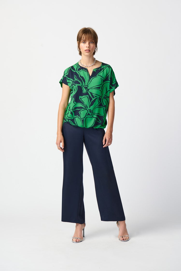 Joseph Ribkoff Floral Print Georgette Boxy Top FINAL SALE