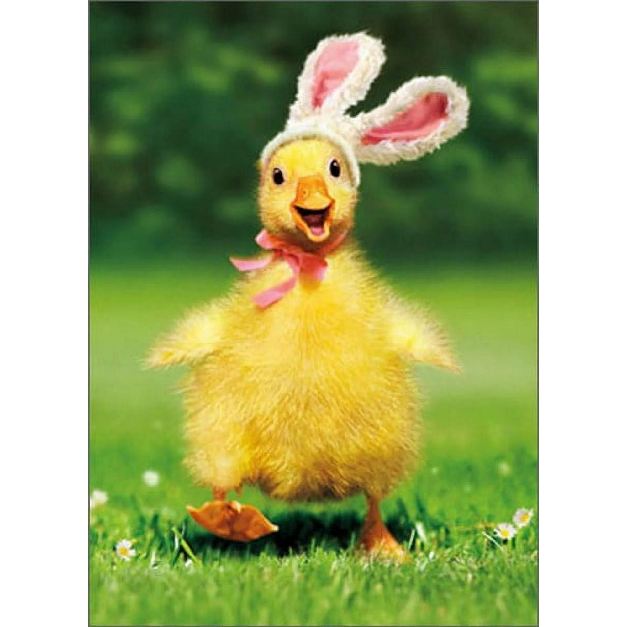 Duckling Bunny Easter Card