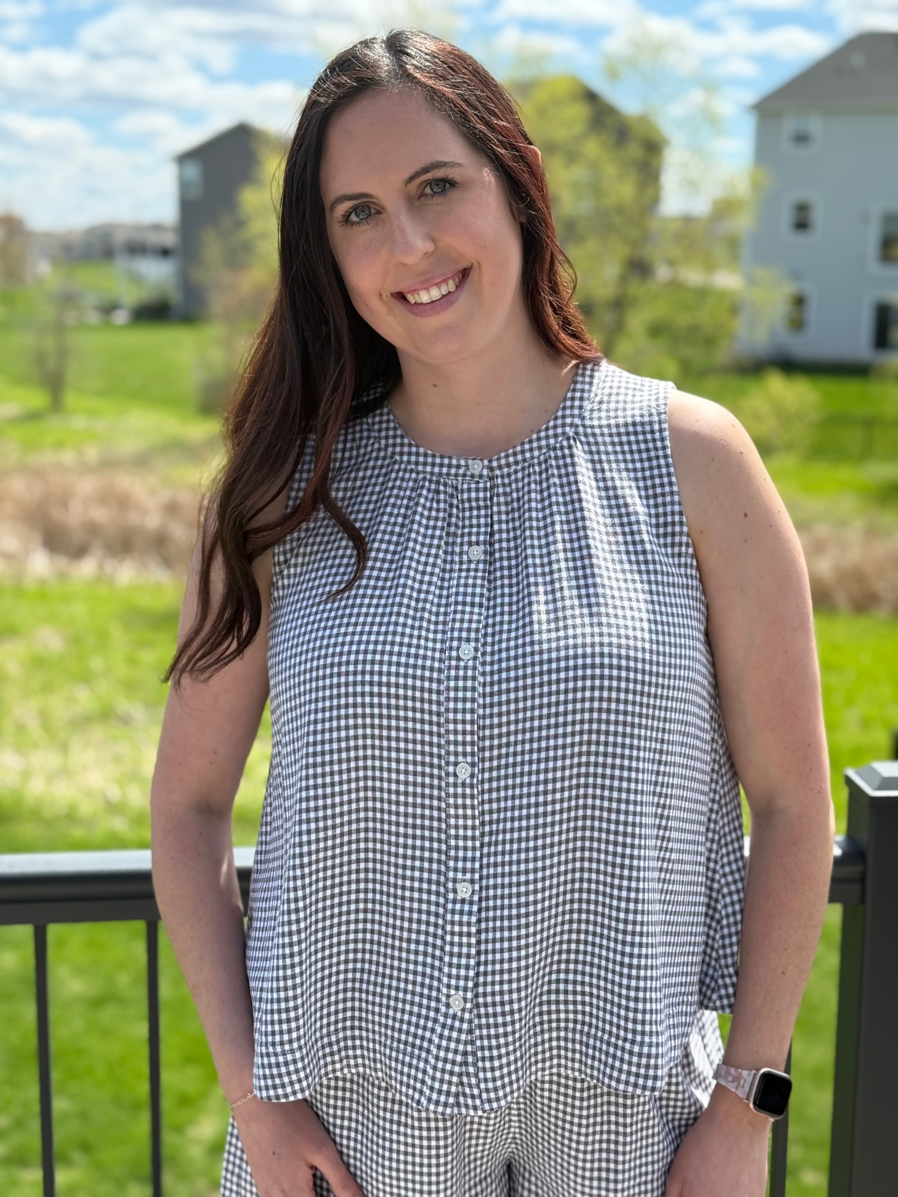 Caelis Gingham Tank Top