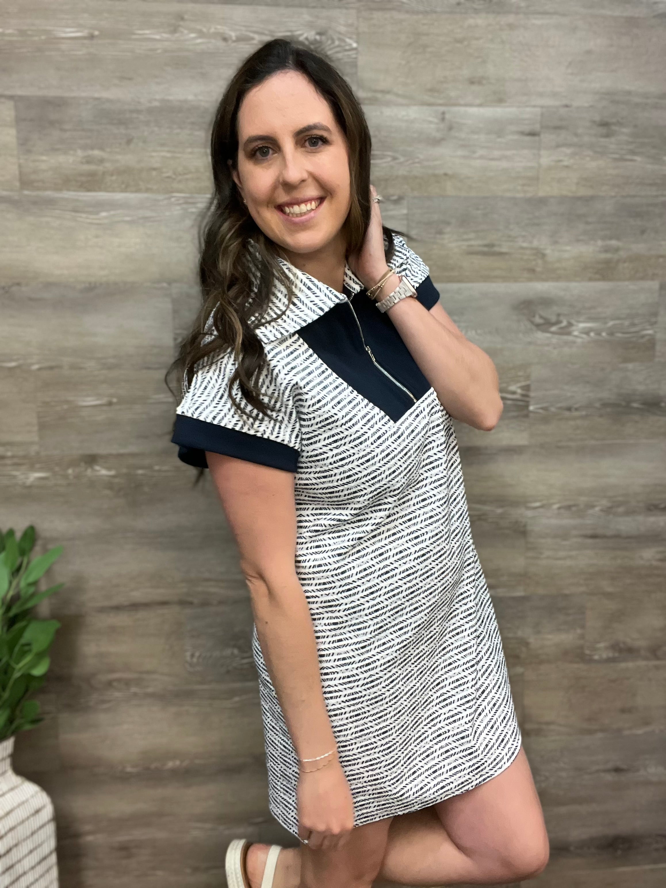 Textured Short Sleeve Dress FINAL SALE