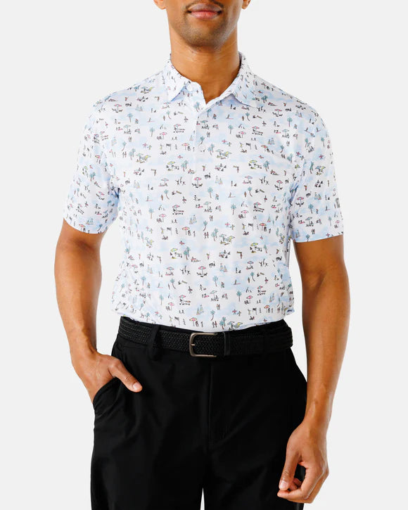 Waggle Beached It Men's Polo