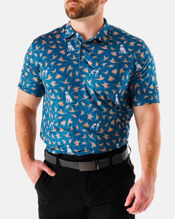 Waggle Bird Dog Men's Polo
