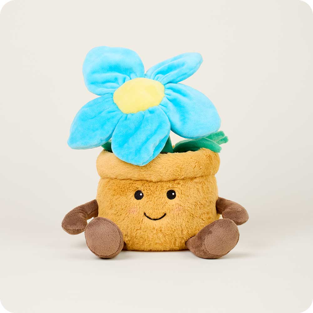 Blue Flower Pot Warmies Stuffed Animal