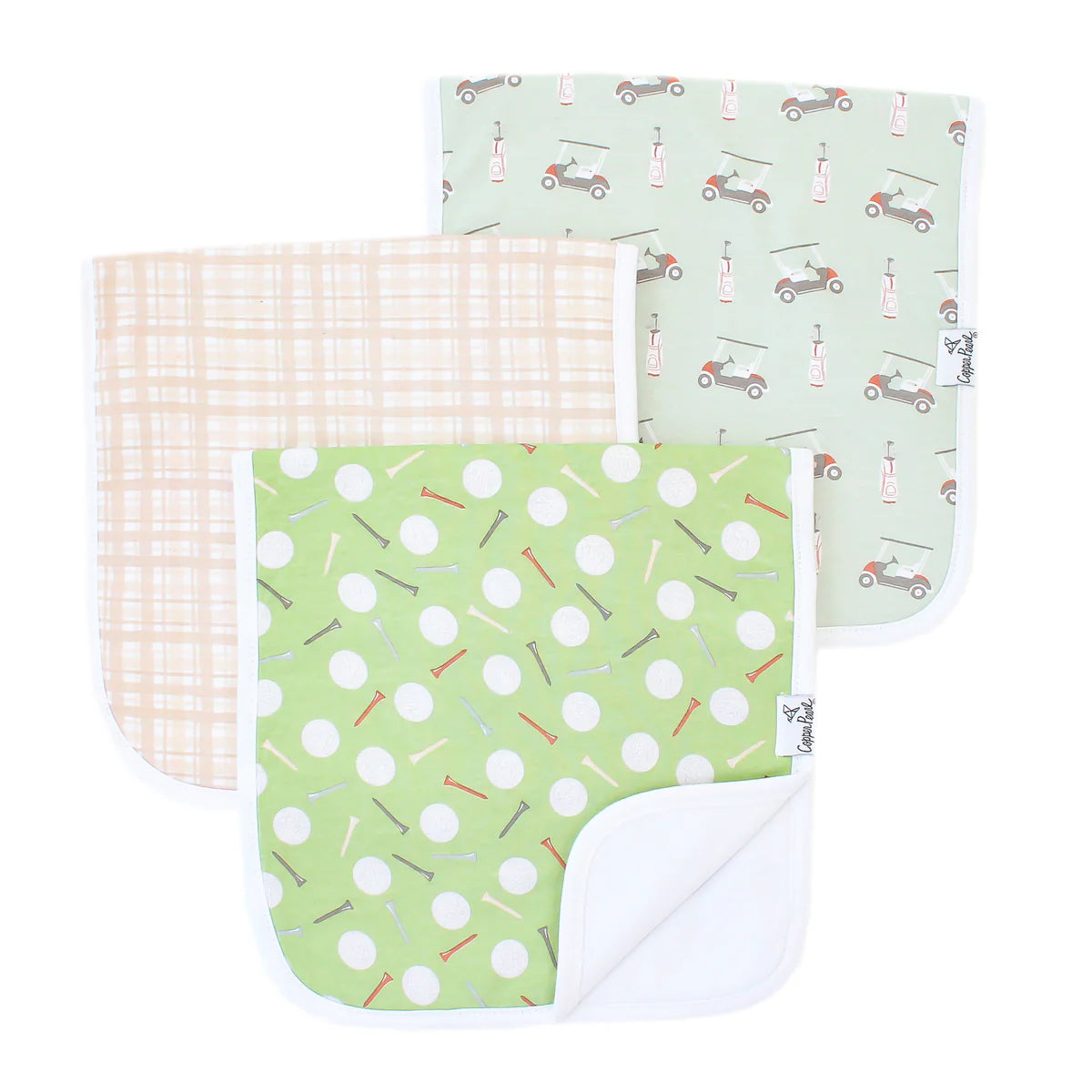 Bogey Copper Pearl Premium Burp Cloths