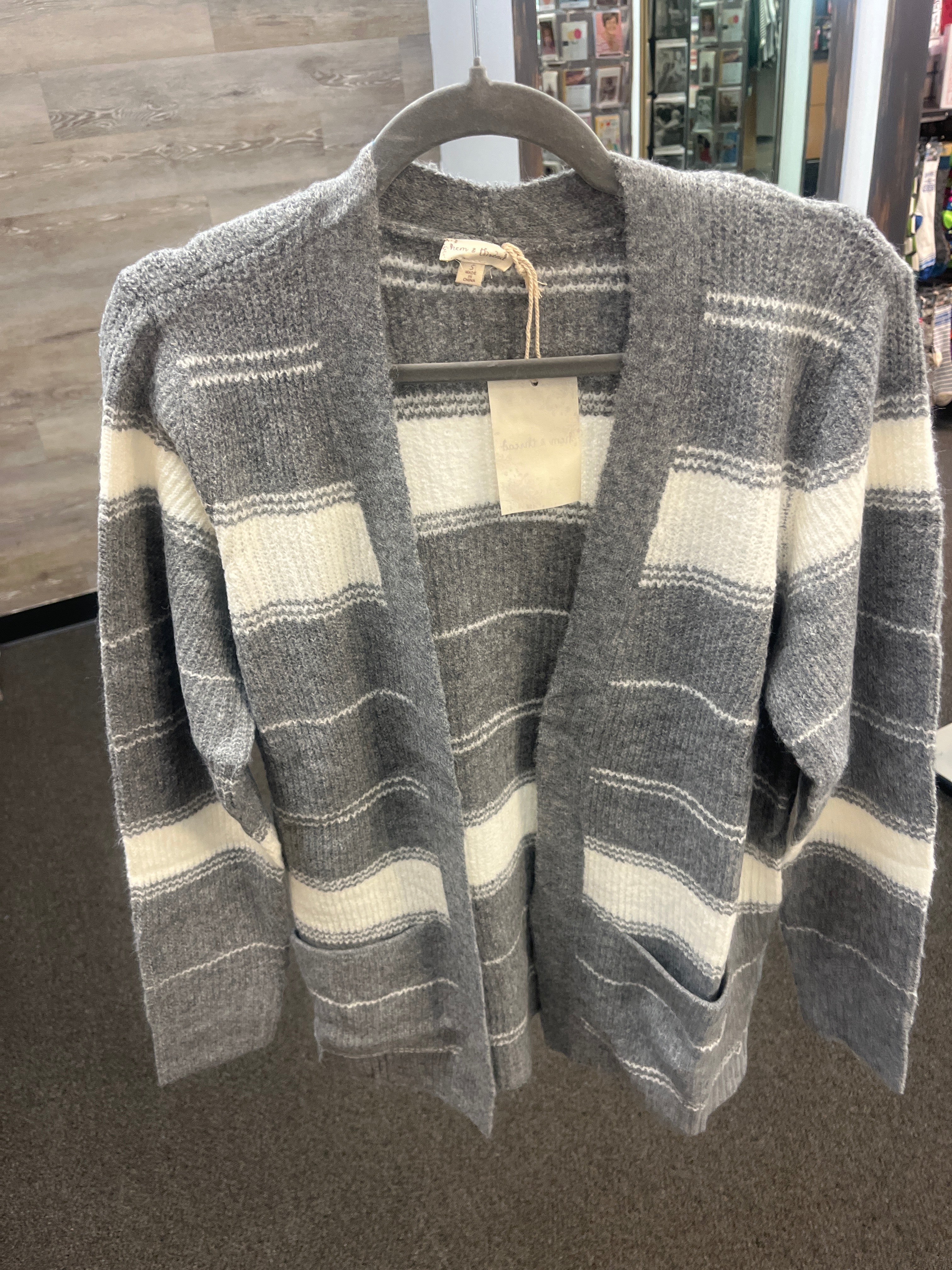 Striped Cardigan Sweater