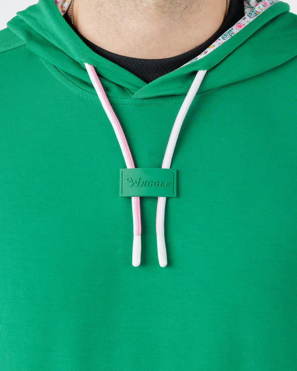 Waggle Linksluxe Mens Hoodie- Champion Green- Azalea Collection