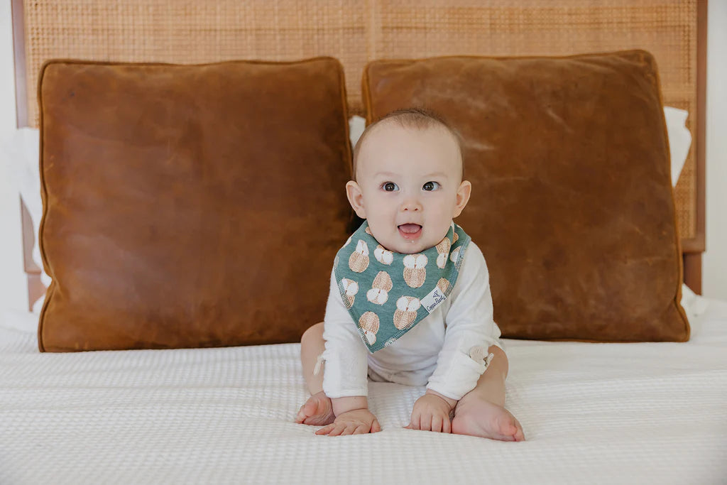Ivy Copper Pearl Bandana Bibs