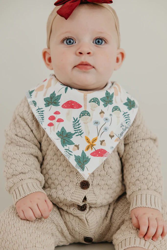 Ivy Copper Pearl Bandana Bibs