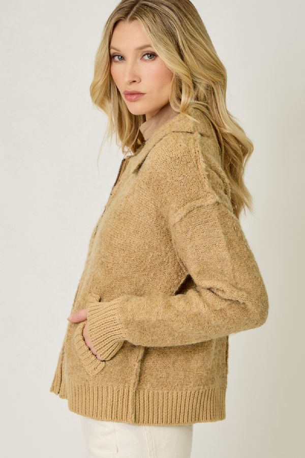 Zip Up Sweater Jacket