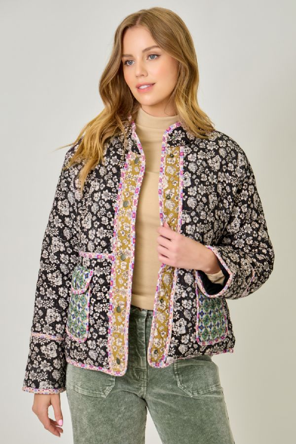Mixed Media Quilted Jacket
