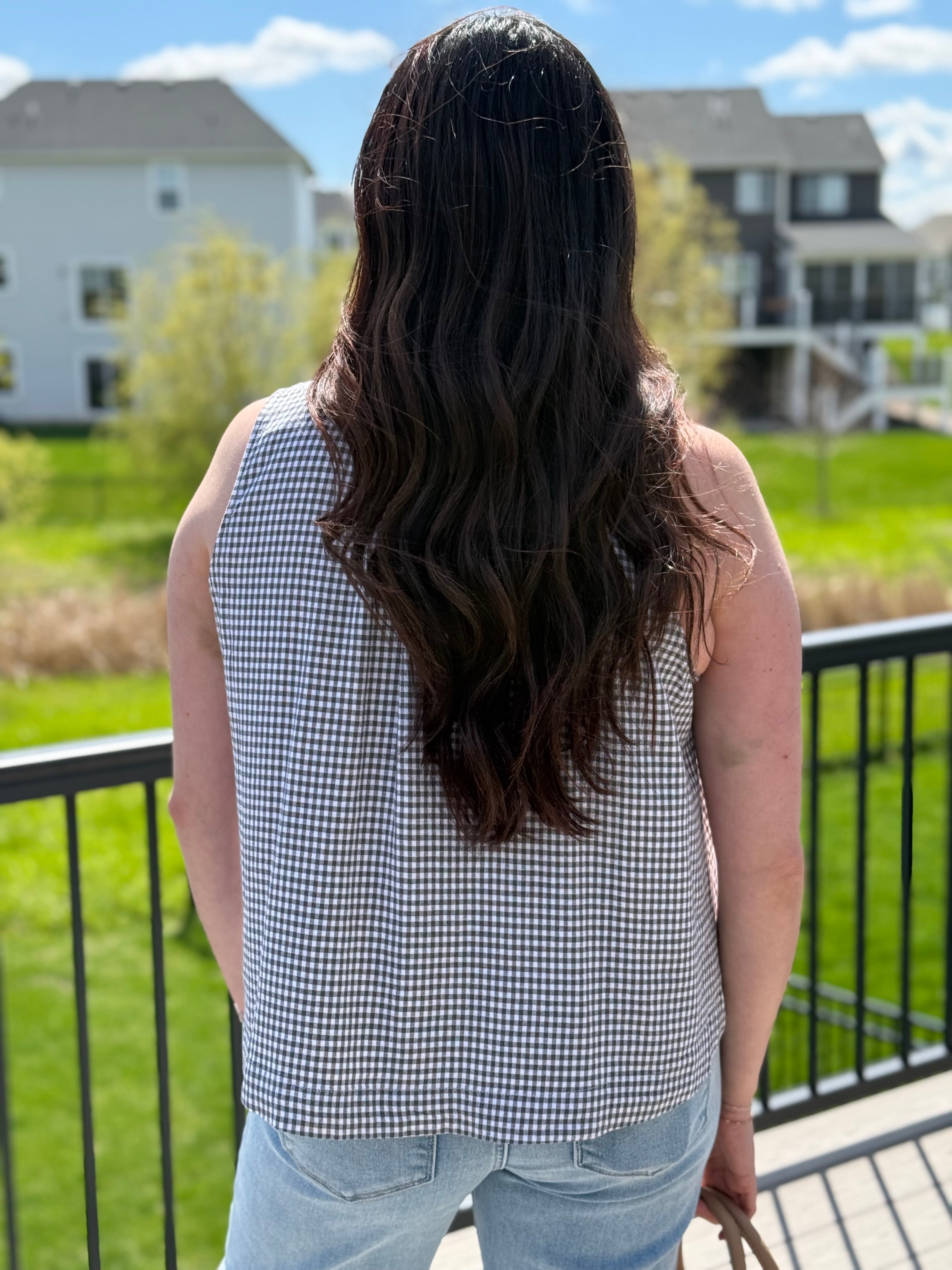 Caelis Gingham Tank Top
