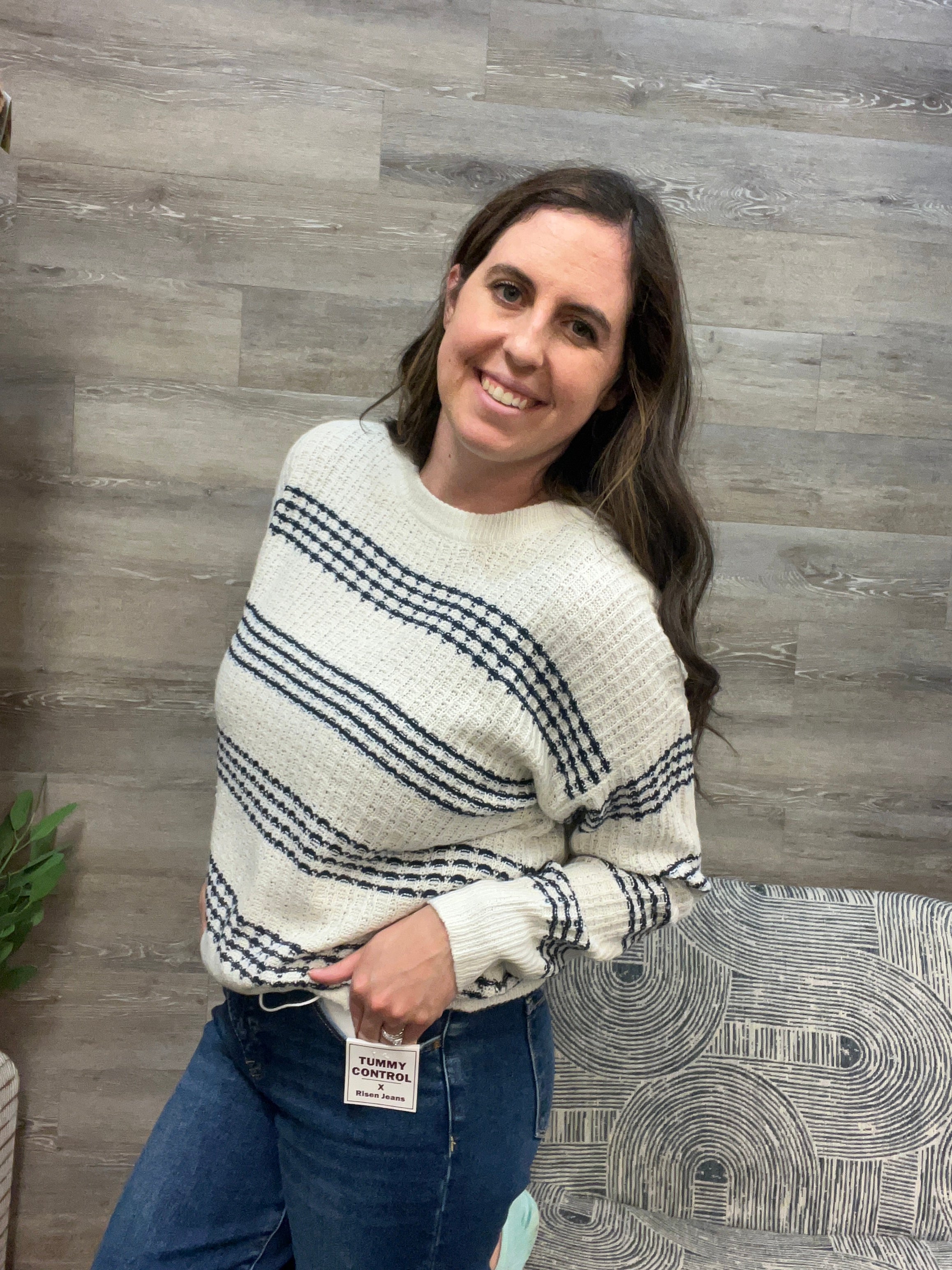 Textured Stripe Sweater