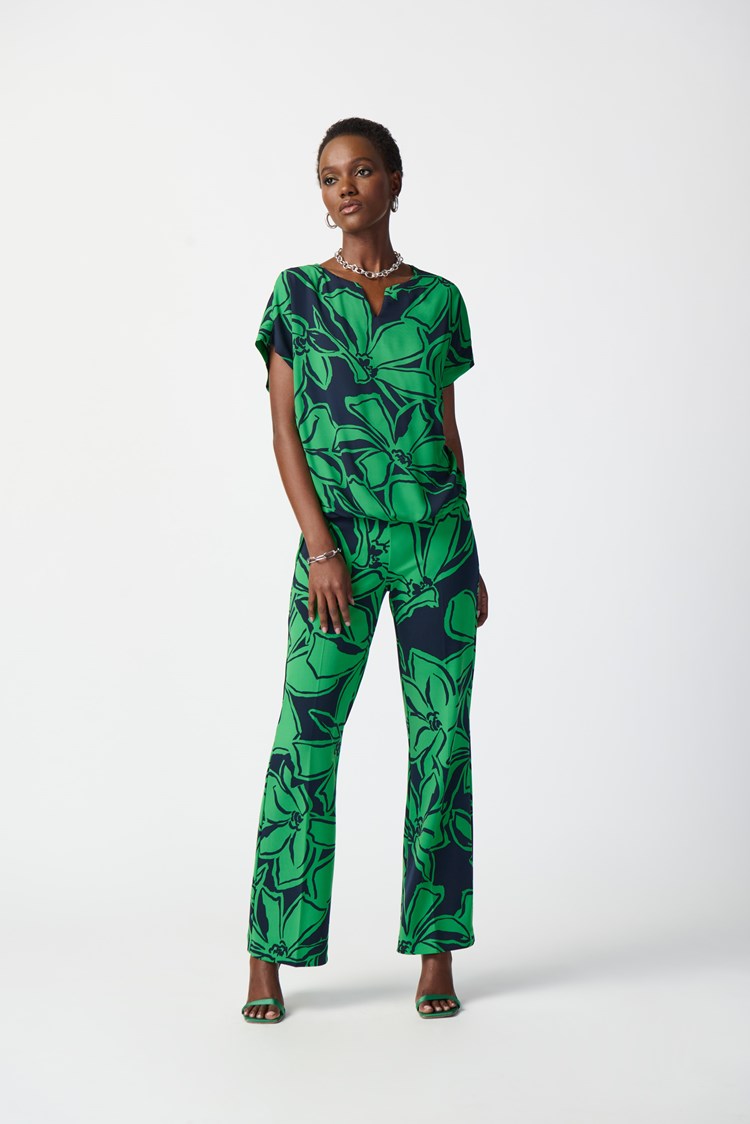 Joseph Ribkoff Floral Print Georgette Boxy Top FINAL SALE