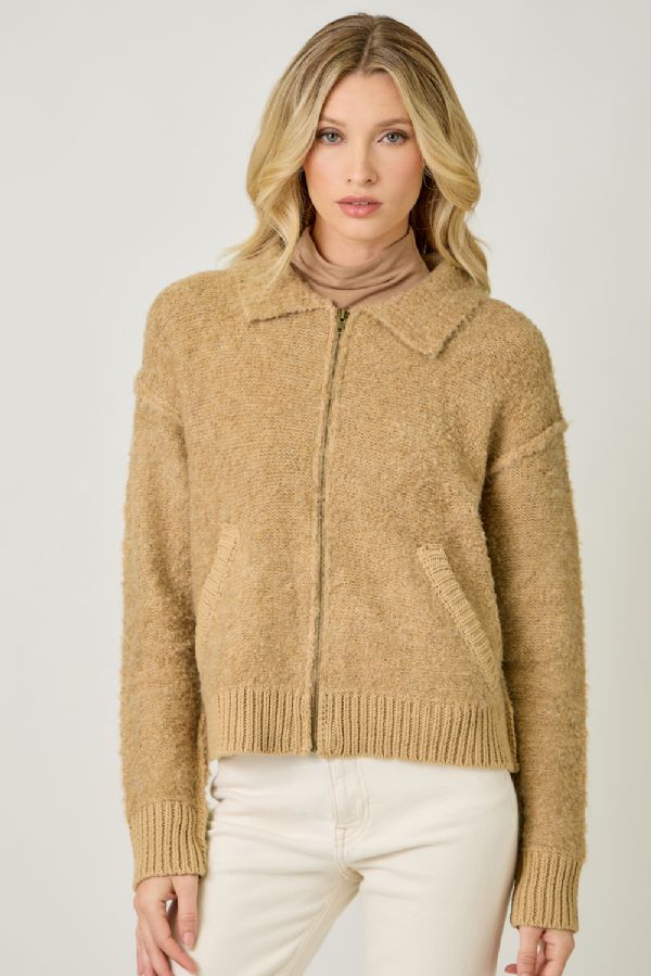 Zip Up Sweater Jacket