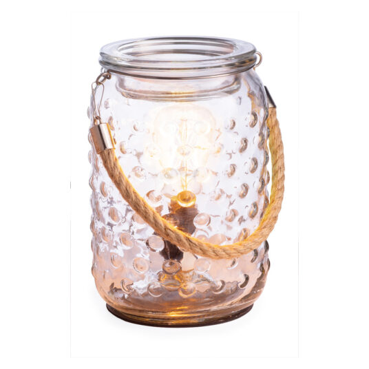Vintage Style Bulb Illumination Fragrance Warmer Hobnail & Rope