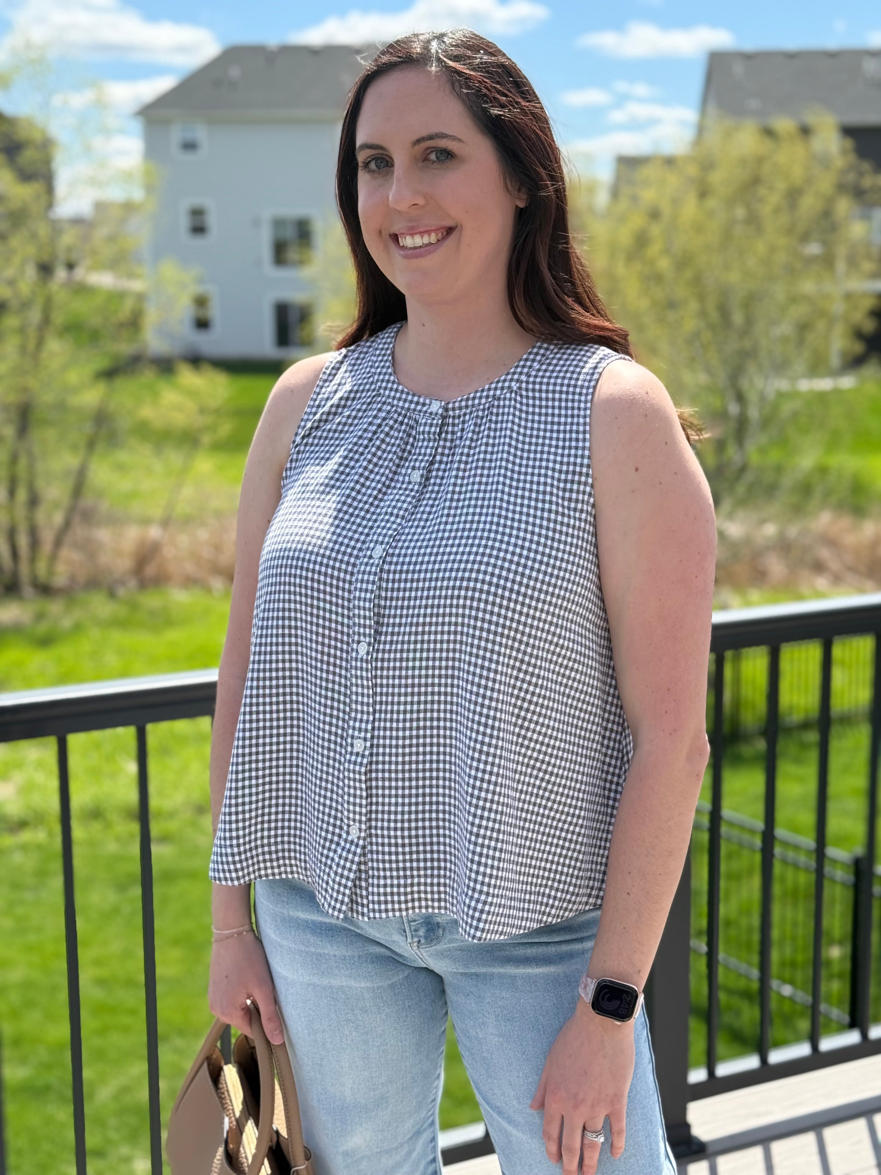 Caelis Gingham Tank Top