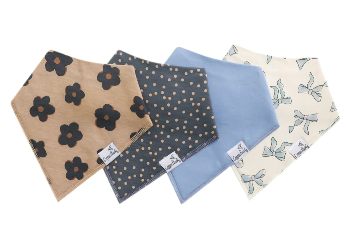 Gemma Copper Pearl Baby Bandana Bibs