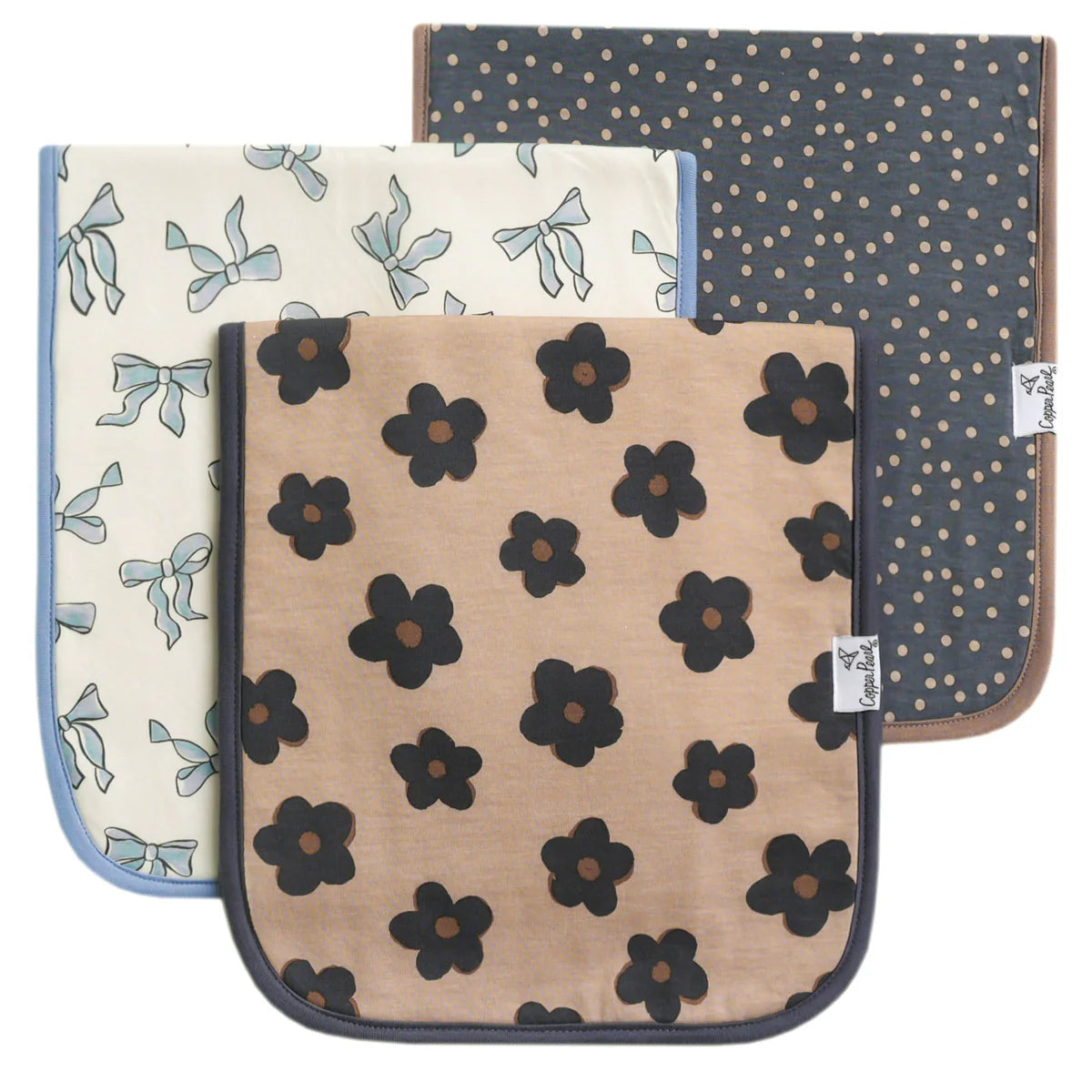Gemma In Copper Pearl Premium Burp Cloths