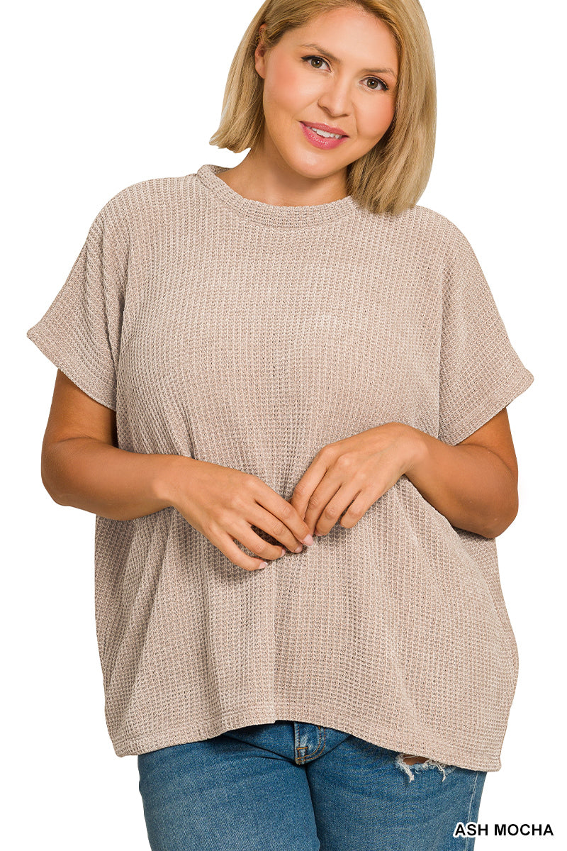 Plus Chenille Waffle Sweater