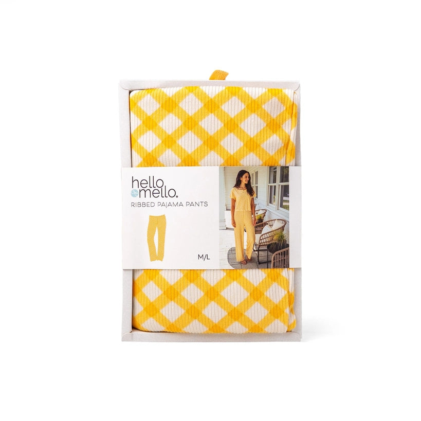 Hello Mello Hello Sunshine Ribbed Pajama Bottoms