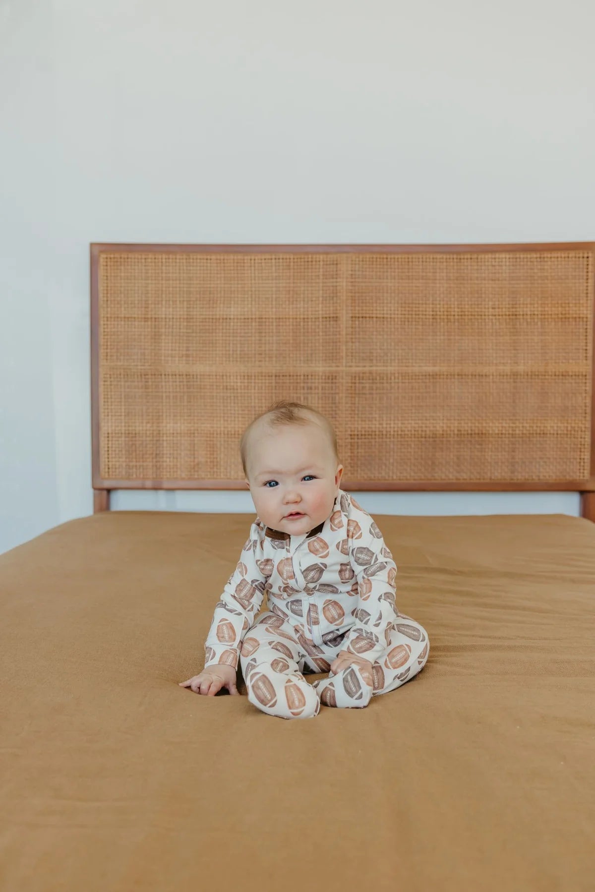 Blitz Copper Pearl Zip Up Footie Pajamas