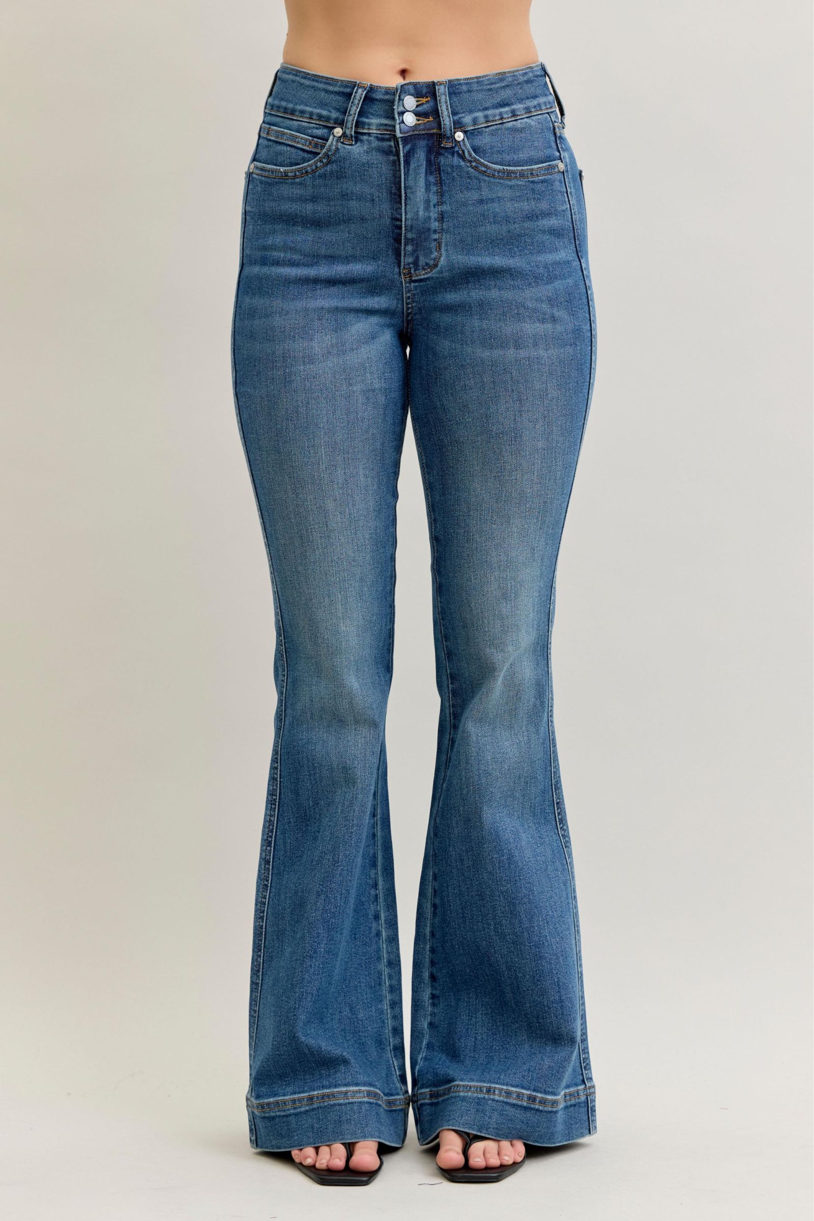 Judy Blue Flare Double Button Jeans