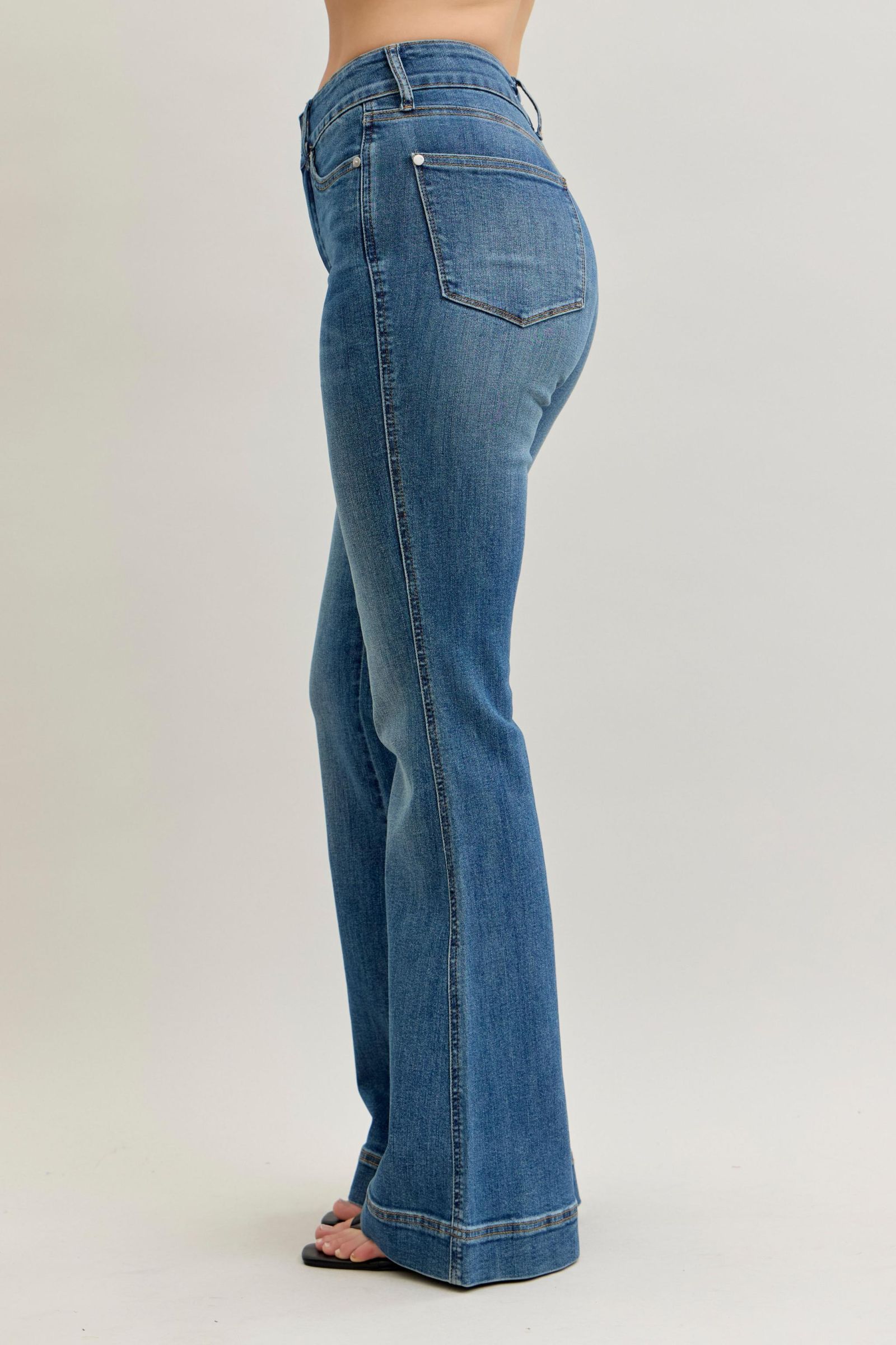 Judy Blue Flare Double Button Jeans
