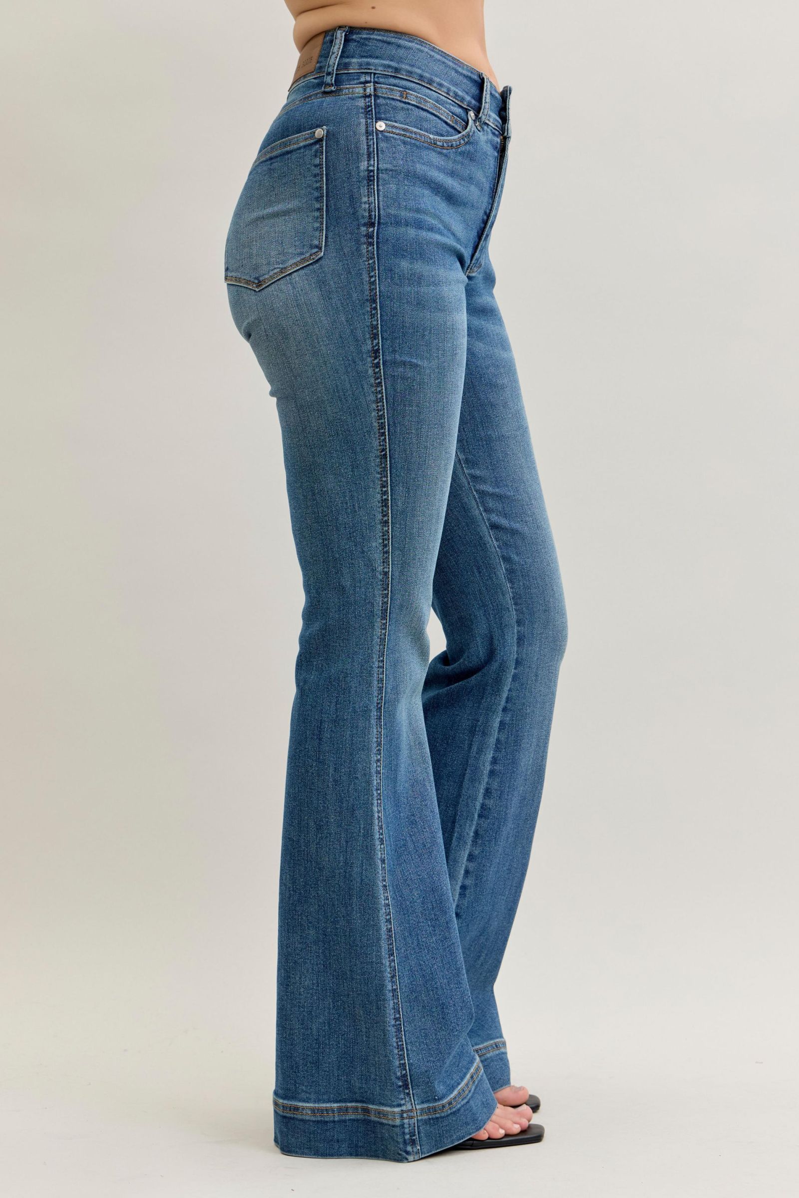 Judy Blue Flare Double Button Jeans