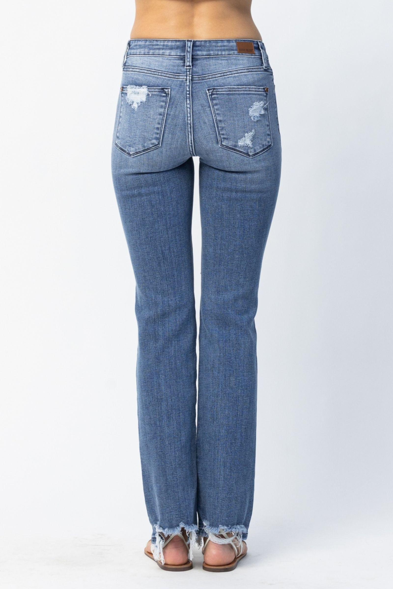 Judy Blue Destroyed Straight Cut Jeans