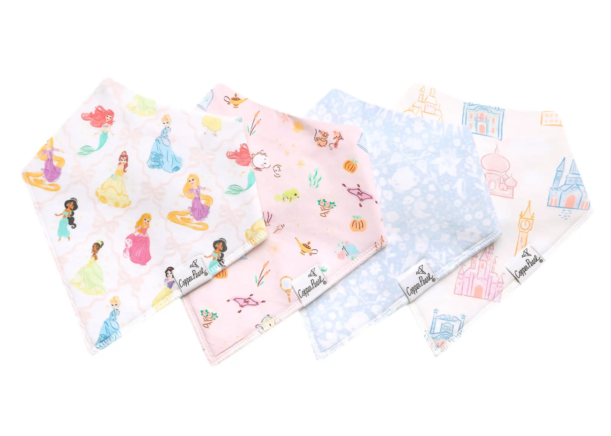 Disney Princess Copper Pearl Bandana Bib Set
