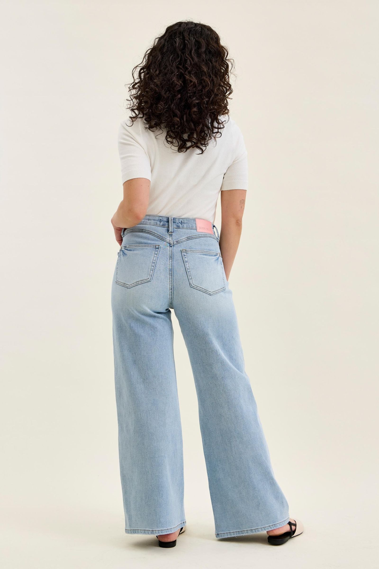 HW Petite Tummy Control Wide Denim