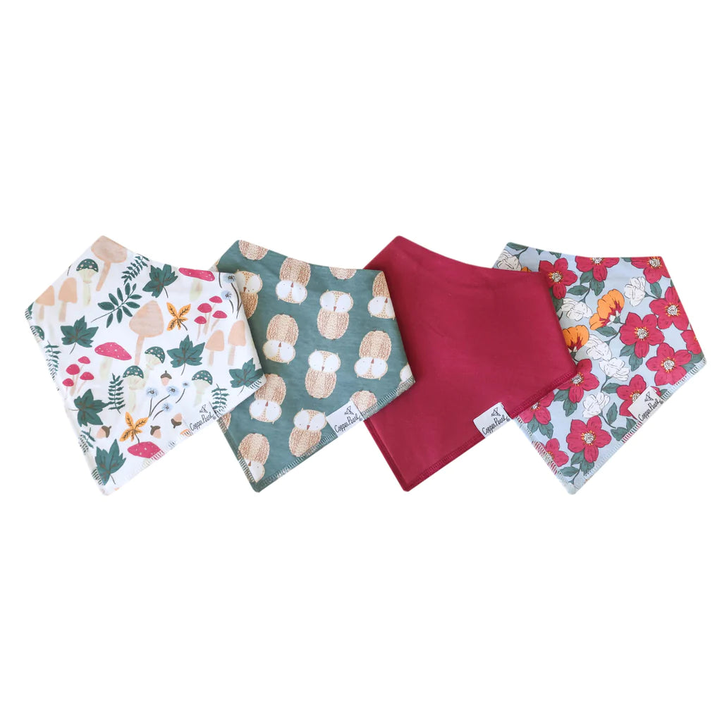 Ivy Copper Pearl Bandana Bibs