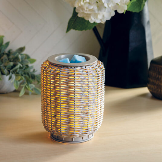 Illumination Fragrance Warmer Wicker Grey