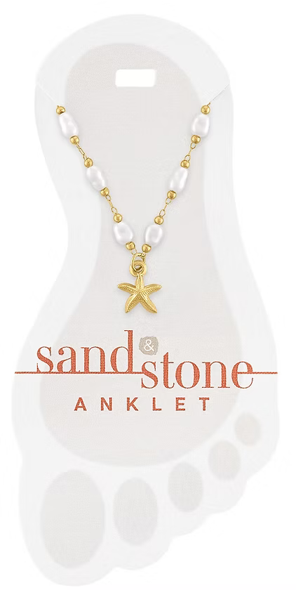 Gold Starfish & Pearls Anklet