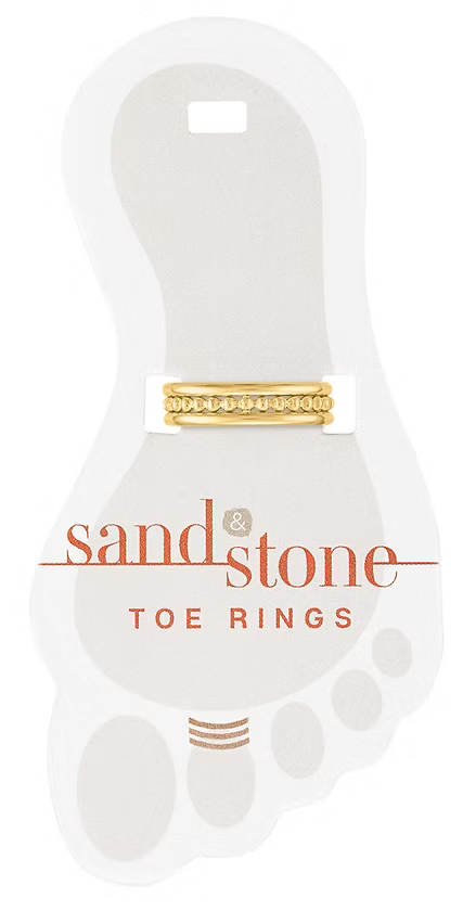 Sand & Stone Toe Ring - Gold