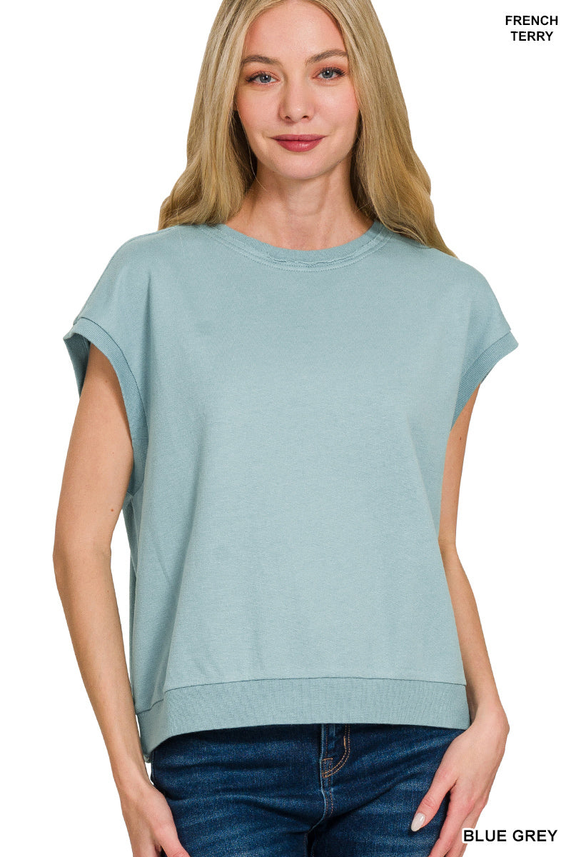 French Terry Short Sleeve Top
