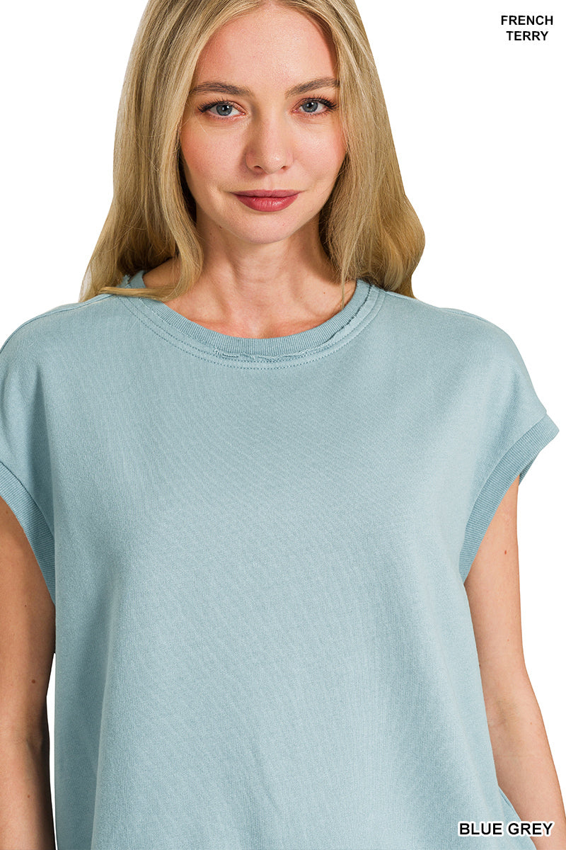 French Terry Short Sleeve Top