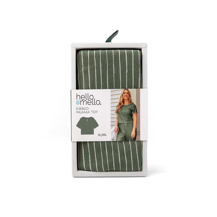 Hello Mello Under Covers Ribbed Pajama Top