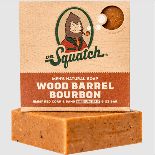 Dr. Squatch Wood Barrel Bourbon Bar Soap