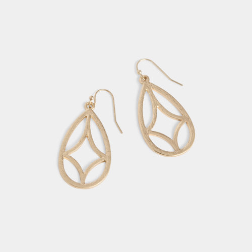 Dazzling Gold Teardrop Dangle Earrings